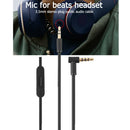 2x Replacement 3.5mm AUX Stereo Audio Cables with Mic Inline Control for Beats
