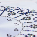DIY Special Shaped Diamond Painting White Flower Wall Clock Craft Art Decor