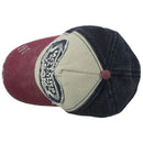 Plain Hip-Hop Re-entry Baseball Cap Boy Adjustable Hat, Navy Blue + Red