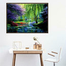River Scenery Painting Embroidery DIY 5D Full Drill Diamond Cross Stitch