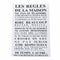 "House rules" of French version quote waterproof wall stickers home decor , E8A2