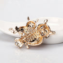Bird Animal Rhinestone Brooch Badge Elegant Women Shirts Sweater Lapel Pins