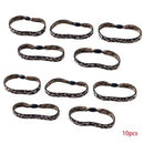 10Pcs Leopard Print Elastic Hair Ties Rubber Band Seamless Wide Ponytail Holder