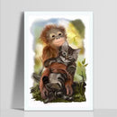 5D DIY Full Drill Diamond Painting Cute Animals Cross Stitch Craft Kit (05) A