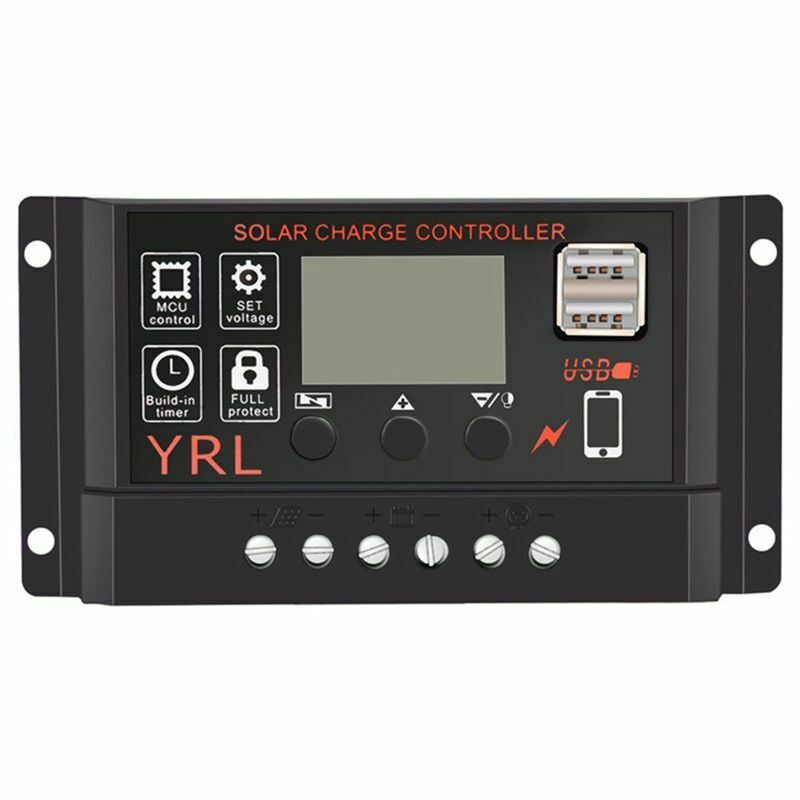 Solar Panel Controller Battery Charge Regulator 12V/24V Auto With Dual UsbÃ¯Â¼Ë† D2Q9