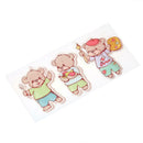 3pcs Bear Silicone Clear Stamp + Cutting Dies Stencil Frame Scrapbook Craft