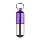 Waterproof Aluminum Medicine Pill Box Case Bottle Holder Container Keychain CCC
