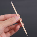 100pcs Nail Art Orange Wood Stick Cuticle Pusher Remover for Manicures