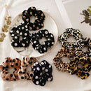 13-Pack Leopard Velvet  Scrunchies Animal Print Hair Tie Accessories