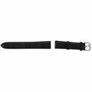 22mm Black Veritable Leather Bracelet with Buckle to Watch