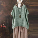 Women Plain Batwing Sleeve Casual Loose Baggy Tops T-Shirt Blouse Green 5XL