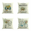 4x 45 X 45cm Modern Trip Print Pillowcase Linen Throw Cushion Decor Covers