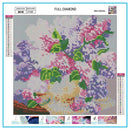 5D DIY Full Drill Diamond Painting Lavender Vase Cross Stitch Embroidery