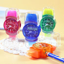 Creative Grinder Cartoon Watches Sliced Pencil Sharpener With Erasers Brush 1Pc