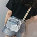 Women PVC Jelly Transparent Mini Shoulder Bag Girl Zipper Messenger Handbag