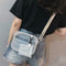 Women PVC Jelly Transparent Mini Shoulder Bag Girl Zipper Messenger Handbag