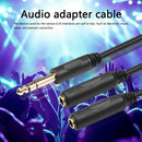 6.35 mm Male to 2 6.35 mm Female Adapter Cable Y Splitter Stereo Audio Cord A