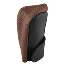 Gear Shift Knob Cover Synthetic Leather Shifter Lever Knob Cover (Brown) A