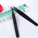 2X Anti Static Picking Tools Portable Nail Art Gem Eyelash Tweezers-Beau.AU