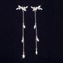 New Women Long Korean Style Tassel Leaves Ear Stud Drop Dangle Hook Earrings B3C