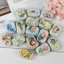 Mini Flower Tin Trinket Jewelry Coin Box Tinplate Storage Case Small Rectangu 3C