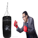 Black Punching Bags Kickboxing Sandbag Fitness Training Equipment One Set