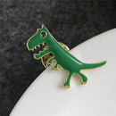 Green Dinosaur Badge Lapel Pin Brooch For Bag Backpack Accessory Kids Gift