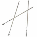 10x BBQ Barbecue Stainless Steel Grilling Kabob Kebab S Flat Skewers Needle X9M4