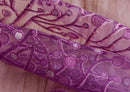 Door Window Floral Leaf Voile Cortina Jacquard Drape Curtain Valance Purple