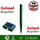 Ultrasonic Solar Power Cat Dog Fox Repeller Animal Chaser Deterrent Repellent