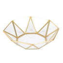 Nordic Style Brass + glass Geometry Storage Baskets Box Simplicity Style Ho P7U8