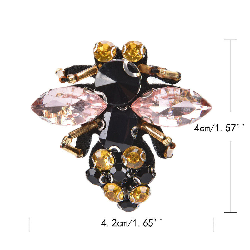 1 x bee sequins rhinestones beads applique patches clothing bags decor sew onã€OS