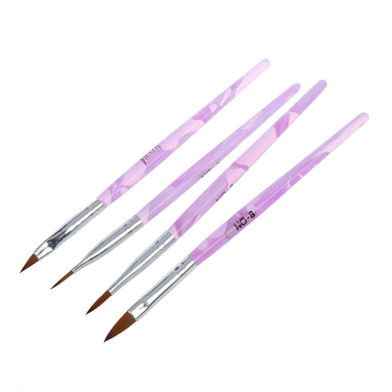 Professional Lots 6 PCS Acrylic Nail Art Pen Brush Painting Dotting Tool Fa V3Z7