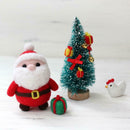 Wool Felt Handmade Poked DIY Non Finish Santa Claus Needle Material Bag Set