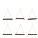 6x Wall Hanging Shelf Floating Shelves for Bedroom Living Room Bathroom Gardern