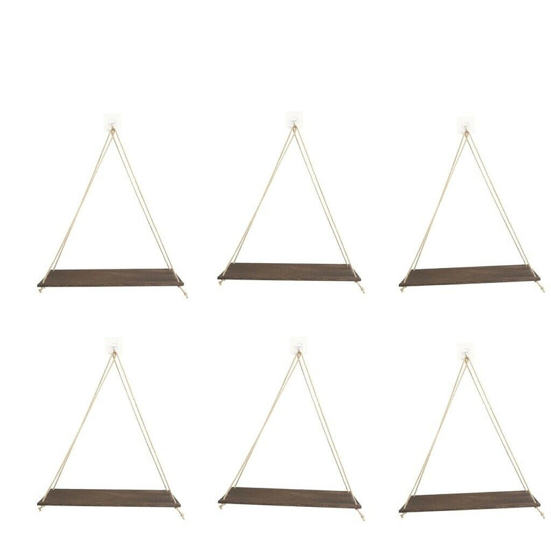 6x Wall Hanging Shelf Floating Shelves for Bedroom Living Room Bathroom Gardern