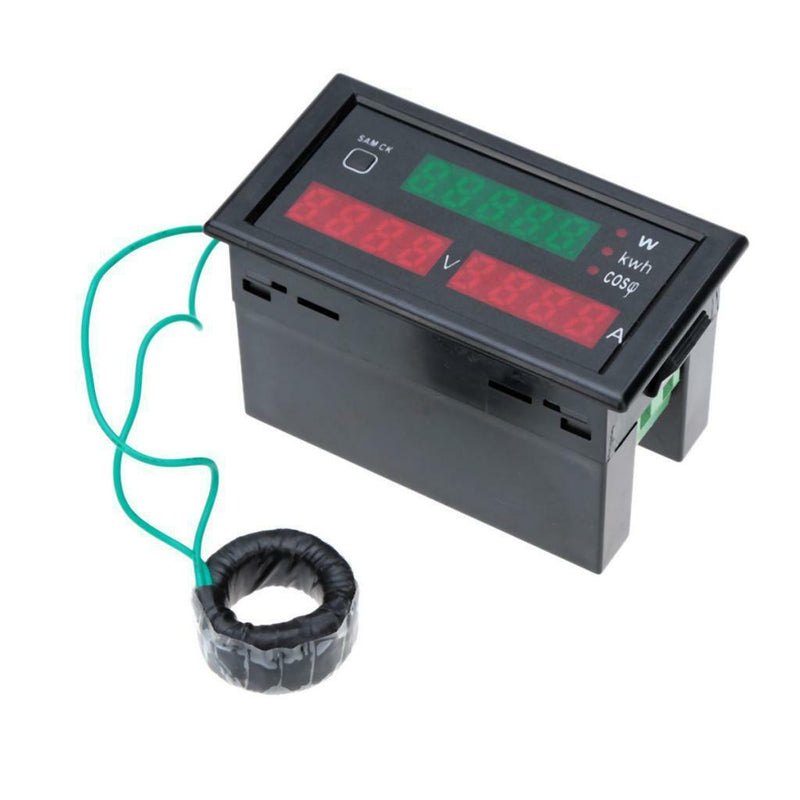 Amp Volt Power Meter Digital LED Multimeter AC 80-300V 0-100A Test Meter &CT