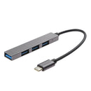 4 Port USB 3.1 Type C hub with a Free USB-C to USB-A Adapter for MacBook Pro and
