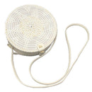 New White Round Rattan Bags For Women Boho Beach Crossbody Bag Straw Handma