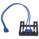 20Pin 3.5" front panel 2 ports USB 3.0 expansion adapter connector floppy bay M&