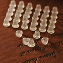 100 earrings plastic rubber plug stud stoppers findings post HOT back SALE E6X4