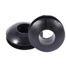 90pcs Black Rubber Grommet Electrical Cable Wire Gasket 1.5mm Groove K5D3
