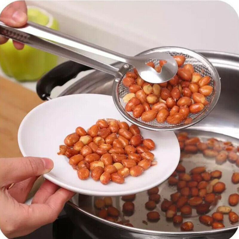 1 Stainless Steel Fried Food Filter Scoop Food Clip and Screen Kitchen ToolB Ew