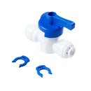 1/4'' Inline Ball Valve Quick Connect Shut Off for RO Water Reverse Osmosis TEUS