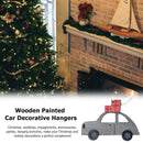 Wood Christmas Tree Mini Car Color Draw Pendants Home Party Decor (A Grey) A