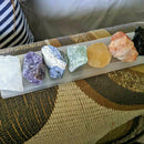 Natural 7 Chakra Rough Crystal Reiki Healing Set Selenite Plasterboard New