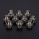 10Pcs 3MM Round Chrome Metal Plastic LED Lamp Light Emitting Diode Bezel Holder