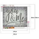 5D DIY Full Drill Rhinestone Diamond Painting Word Cross Stitch Art (K999)