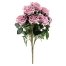 10 Heads Silk French Rose Artificial Flower Bouquet Floral Crafts Purple