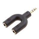 3.5mm Stereo Audio Male to 2 Port Female Y Splitter Adapter for Phone New